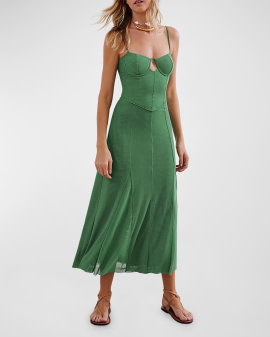 Vix Solid Maya Maxi Dress Neiman Marcus