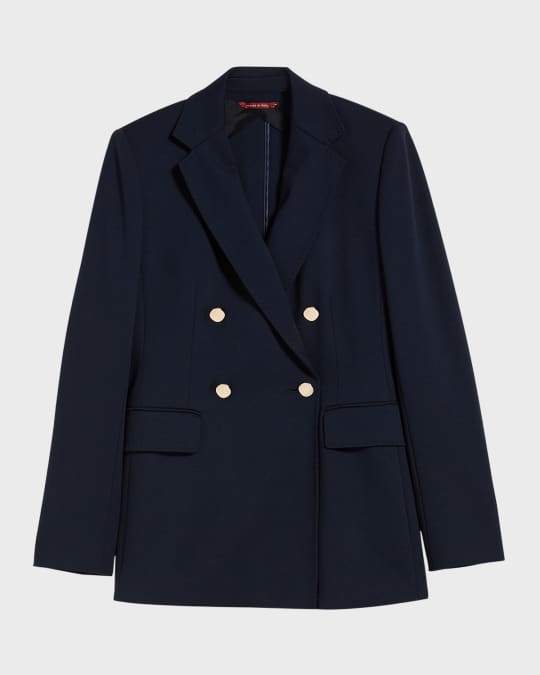 Max Mara Studio「TATIANA」ジャージー ダブルプレストブレザー