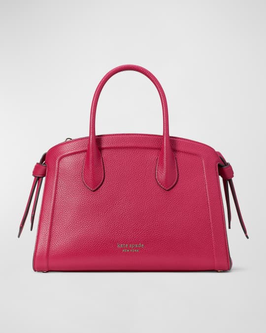 knott medium pebbled leather top handle bag