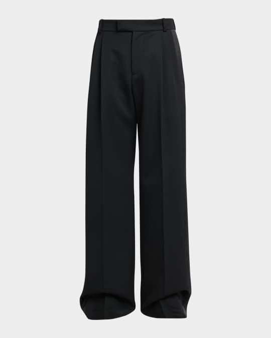 McQueen Men's 2-Pleat Baggy Wool Trousers | Neiman Marcus