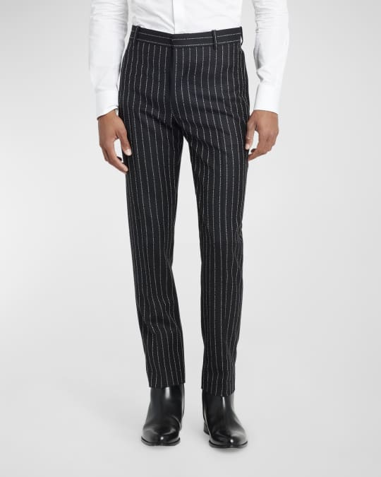 Pinstripe cigarette trousers cheap