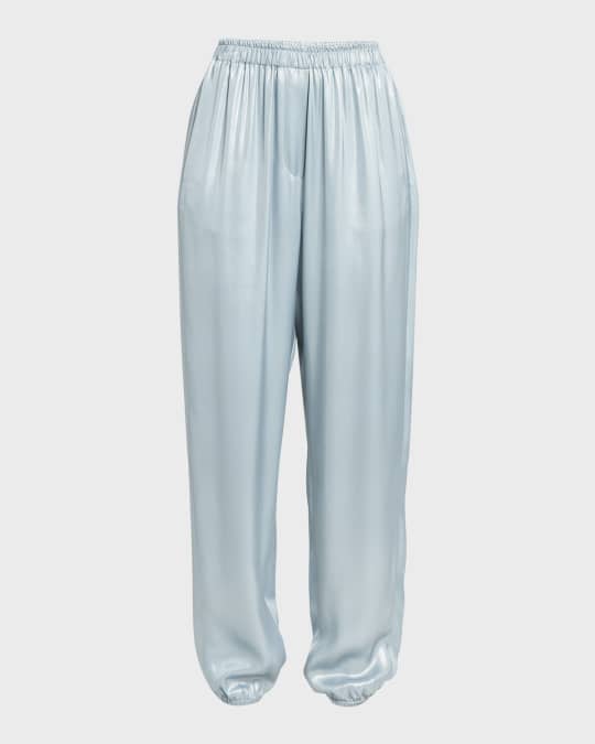 Giorgio Armani Laminated Viscose Satin Jogger Pants | Neiman