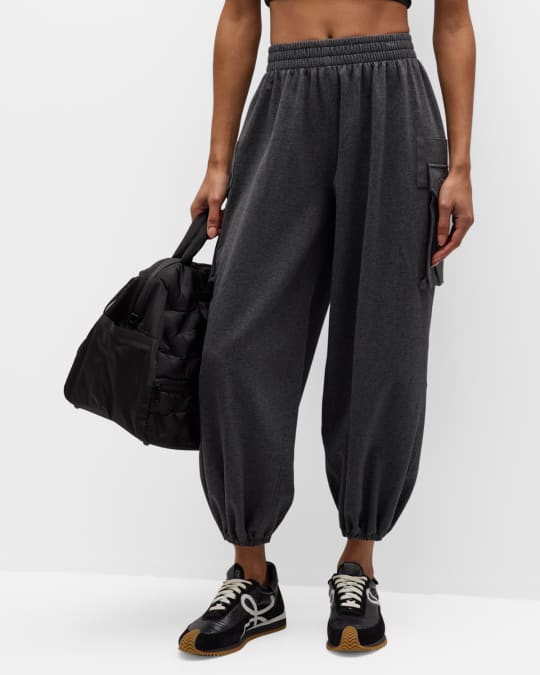 Oversized Boyfriend Cargo Cotton Blend Sweatpants
