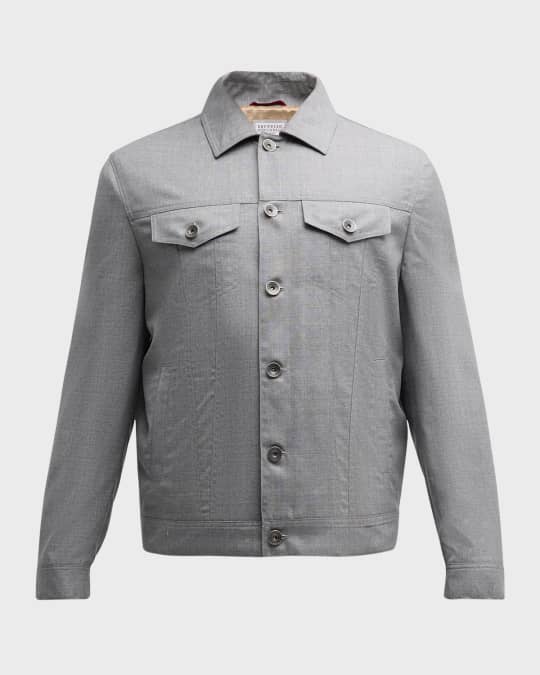 ジャケット BRUNELLO CUCINELLI TROPICAL LUXURY WOOL JACKET Brunello Cucinelli Tropical luxury wool mountain jacket with