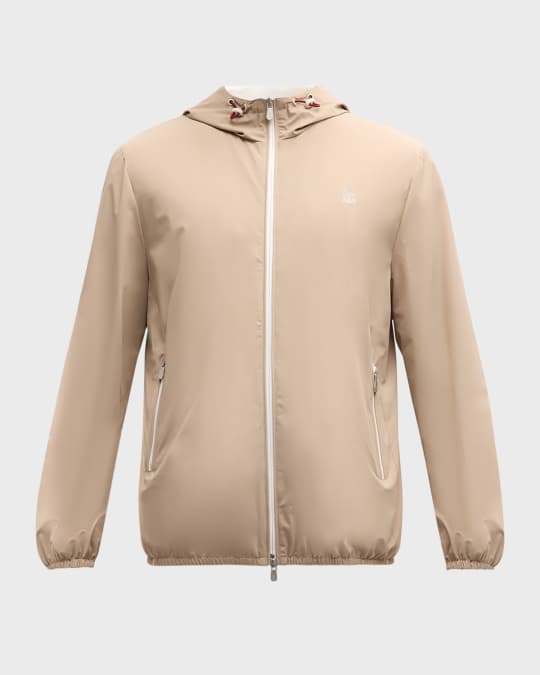 Brunello Cucinelli Men's Nylon Hooded Water-Resistant Jacket