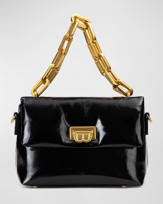 Brandon Blackwood Yuta Padded Patent Shoulder Bag | Neiman Marcus