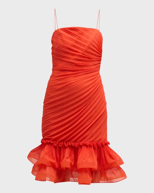 strapless open back dress Lovell Smocked Midi Dress — Dark Copper main image 1