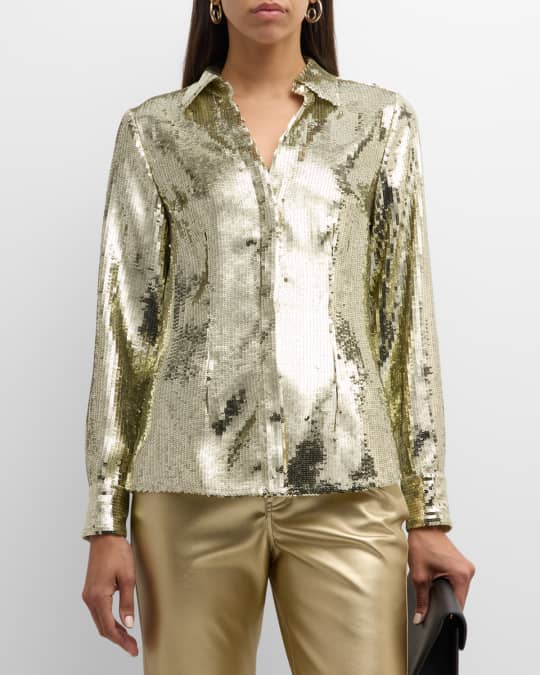 Neiman marcus sequin tops 2025
