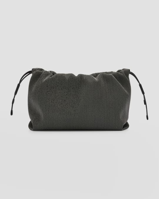 Brunello Cucinelli Allover Monili Drawstring Clutch Bag | Neiman Marcus