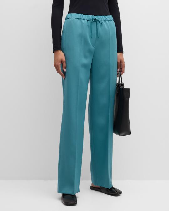 Jil Sander 22 Mid-Rise Straight-Leg Drawstring Trousers | Neiman 