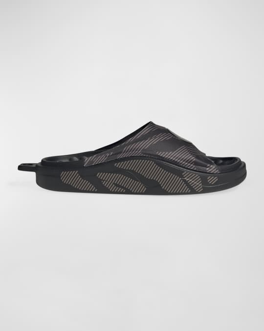 adidas by Stella McCartney Striped Pool Slide Sandals Neiman Marcus