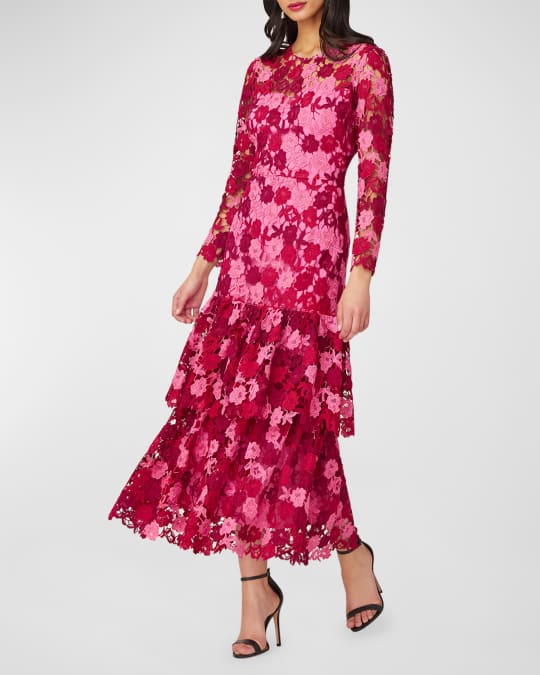 chinese dress ladies Shoshanna Women's Magenta Lace Everlie Dress