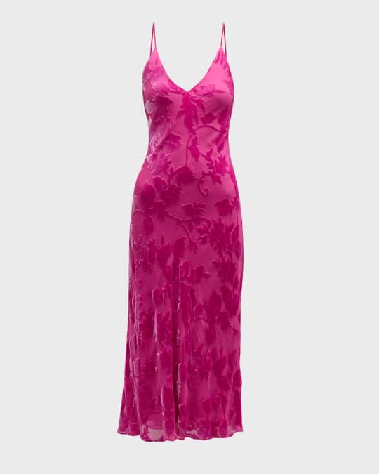 Josie Natori Sleeveless Burnout Velvet Nightgown Neiman Marcus