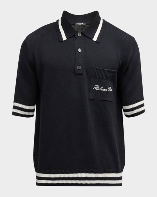 Men's Striped-Trim Polo Shirt