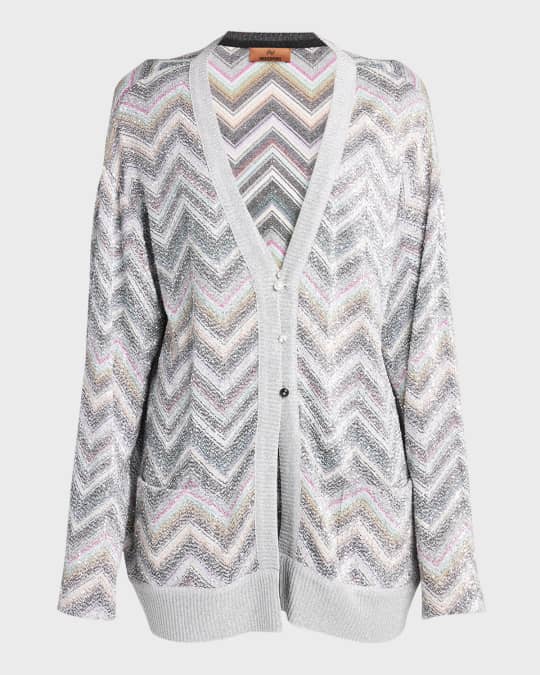 Missoni Zig-Zag Caperdoni Maxi Cardigan with Sequin Detail