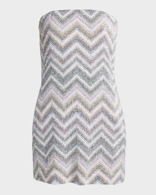 ワンピース MISSONI Missoni Caperdoni Mini Dress Missoni Chevron Caperdoni Sequin Mini Dress | Neiman Marcus