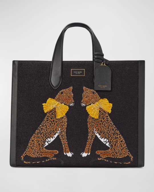 kate spade new york manhattan large lady leopard tote bag Neiman Marcus