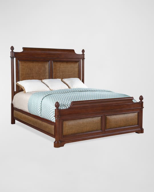 Charleston King Cane Panel Bed