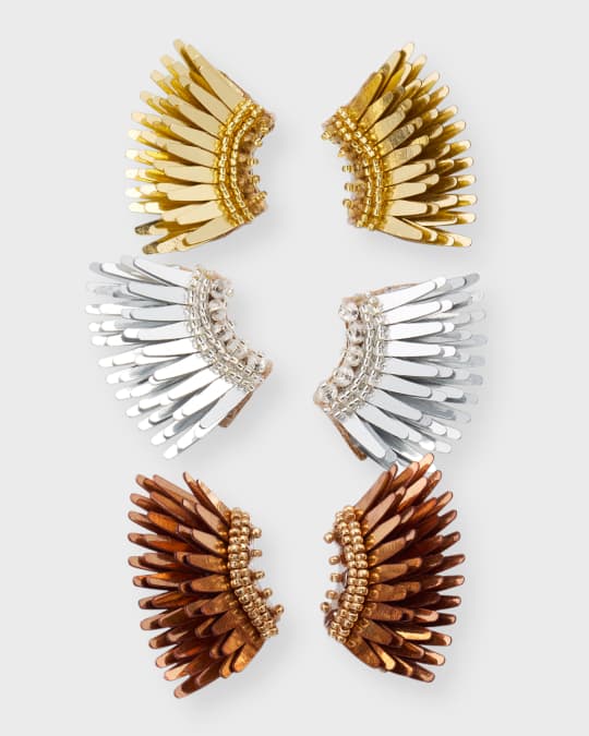 Mignonne Gavigan Micro Metallic Earrings Set of 3 Neiman Marcus