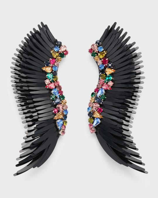Mignonne Gavigan Black Madeline Earrings Mignonne Gavigan Madeline Beaded Statement Earrings, Black  main image 3