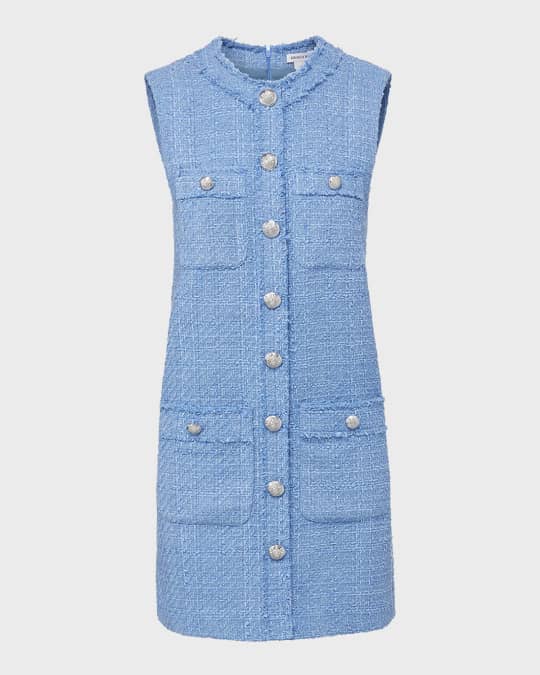 Veronica Beard Laurel Tweed Mini Shift Dress | Neiman Marcus
