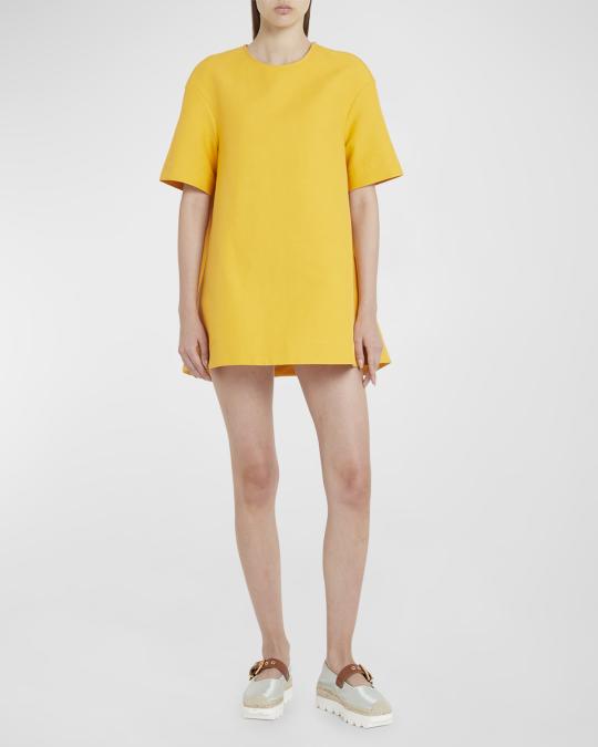 short sleeve mini shift dress $325 Milly Women's Solid Green Short Ruffle Sleeve Mini Shift Dress Size 8
