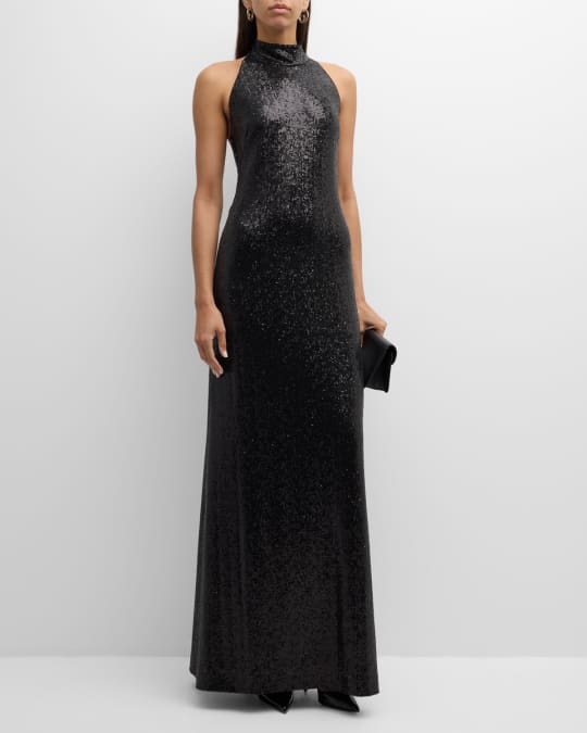 Ralph Lauren Collection Crystal-Drop Backless Sleeveless Sequined Gown |  Neiman Marcus