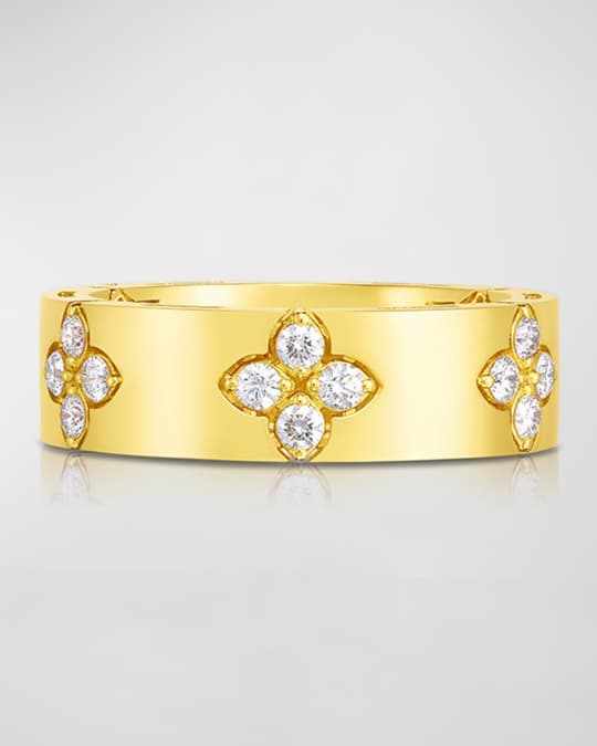 18K Yellow Gold Diamond Love in Verona Ring, Size 6