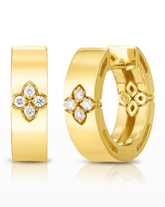 Roberto Coin 18K Yellow Gold Diamond Love In Verona Earrings, 15mm ...