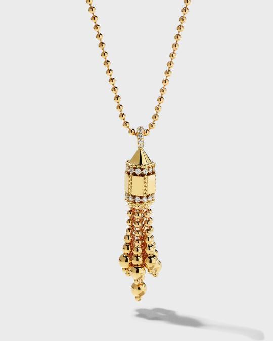 Roberto Coin 18K Yellow Gold Short Deco Tassel Necklace | Neiman Marcus