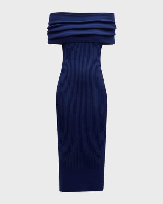 Neiman marcus off the shoulder dress clearance