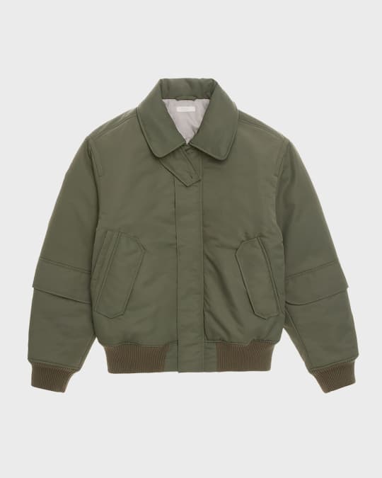 Helmut Lang Men's Nylon Flight Jacket | Neiman Marcus