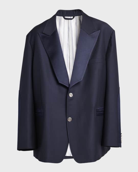 Men's Retro Wool-Blend Suit Jacket