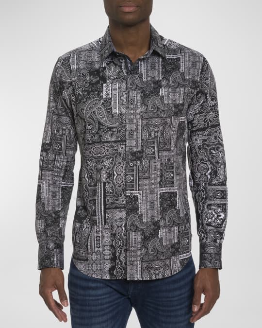 Men's Ralph Lauren Purple Label Silk Shirt In Paisley Print At - Foto 7