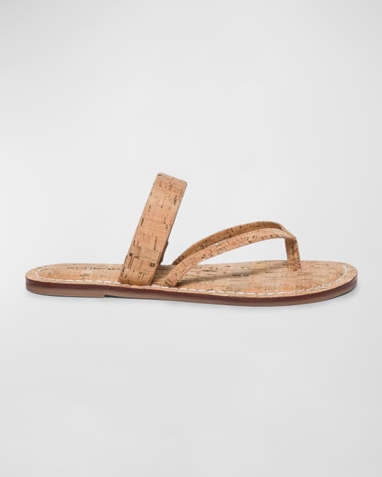 Bernardo Cork Flat Thong Slide Sandals Neiman Marcus