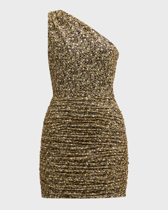 ramy brook one shoulder dress Ramy Brook Benita One-Shoulder Gown in Navy