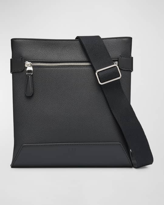 dunhill Men s 1893 Harness Envelope Leather Messenger Bag Neiman Marcus