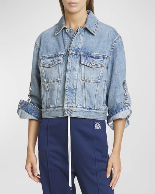 【24SS NEW】LOEWE_women /チェーンディテール デニムジャケット Loewe Denim Jacket with Chain Details | Neiman Marcus