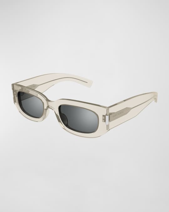 Tonal Logo Acetate Round Sunglasses 