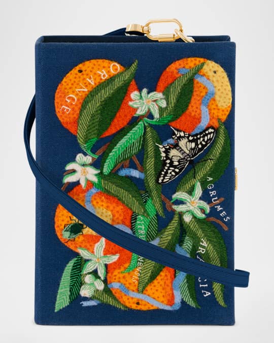 Olympia Le-Tan Oranges Book Clutch Bag | Neiman Marcus