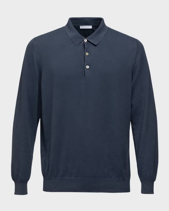 Men's Solid Cotton Polo Shirt