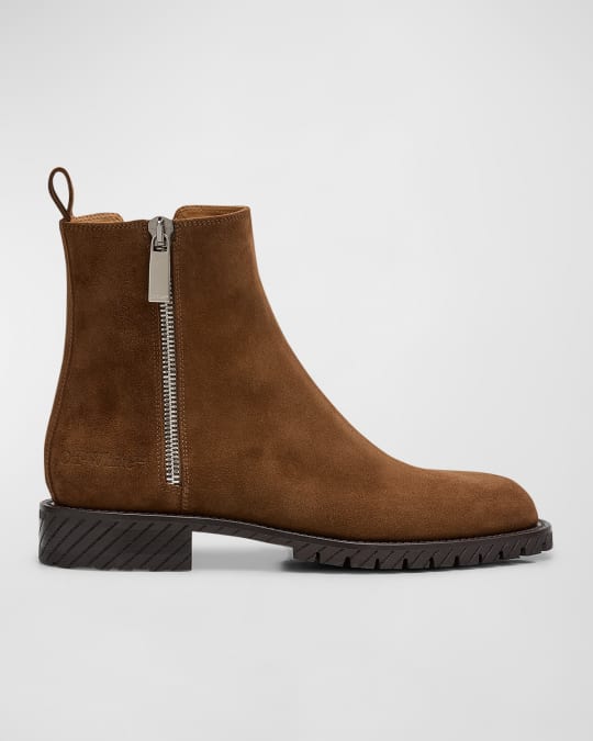 Off white suede ankle boots hotsell