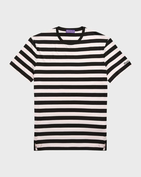 Ralph Lauren Purple Label Men's Striped Lisle Crew T-Shirt