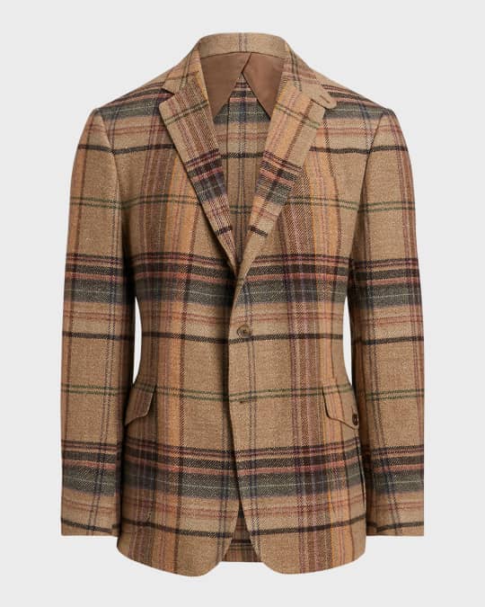 Ralph Lauren Purple Label Men's Kent Hand-Tailored Plaid Tweed