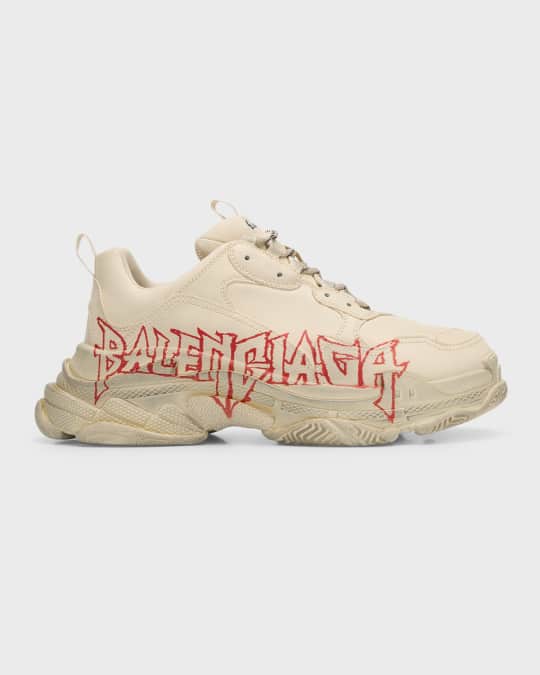 BALENCIAGA Triple s DIY メタル スニーカー Balenciaga Men's Triple S DIY Metal Leather Fashion Sneakers