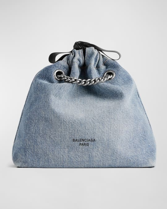 BALENCIAGA CRUSH スモールトートバッグ デニム　新品 Balenciaga Crush Small Denim Tote Bag | Neiman Marcus