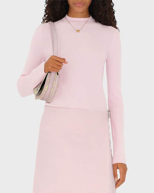 Burberry Long-Sleeve Crewneck Ribbed Sweater | Neiman Marcus