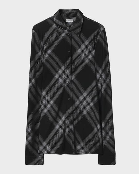 Signature Check Button Front Shirt