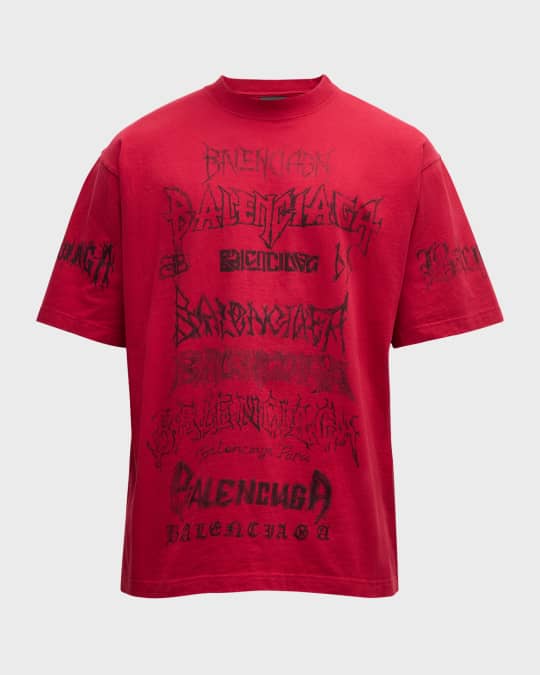 Balenciaga Men's DIY Metal Large Fit T-Shirt | Neiman Marcus