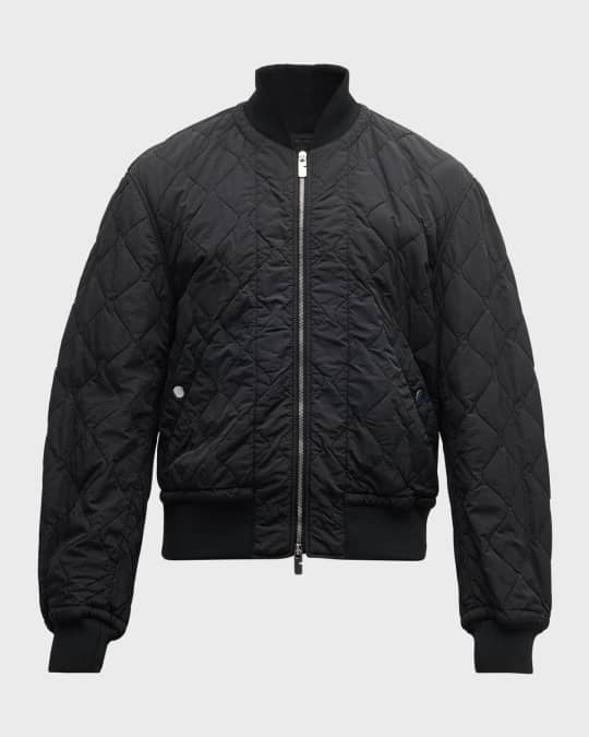 Burberry men's quilted bomber jacket top